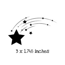 AS108C Shooting Stars Rubber Stamp