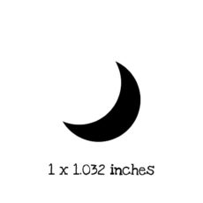 AS109B Crescent Moon Rubber Stamp