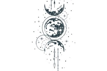 AS110D Mystic Moon Phase Rubber Stamp