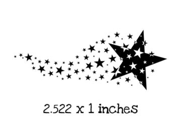 AS111C Star Wave Rubber Stamp
