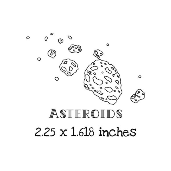 AS201D Asteroids Duo Rubber Stamps