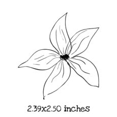 FL110D Lily Like Flower Rubber Stamp
