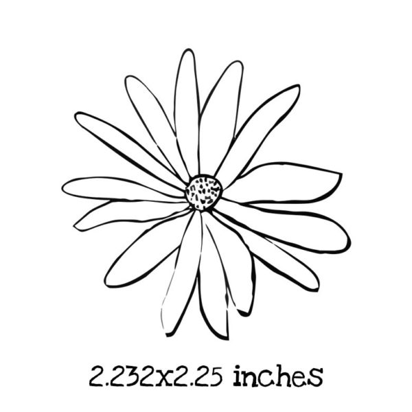 FL111D Sketched Daisy Rubber Stamp