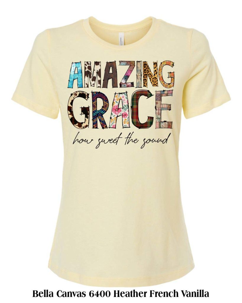 Amazing Grace T-Shirt Heather French Vanilla