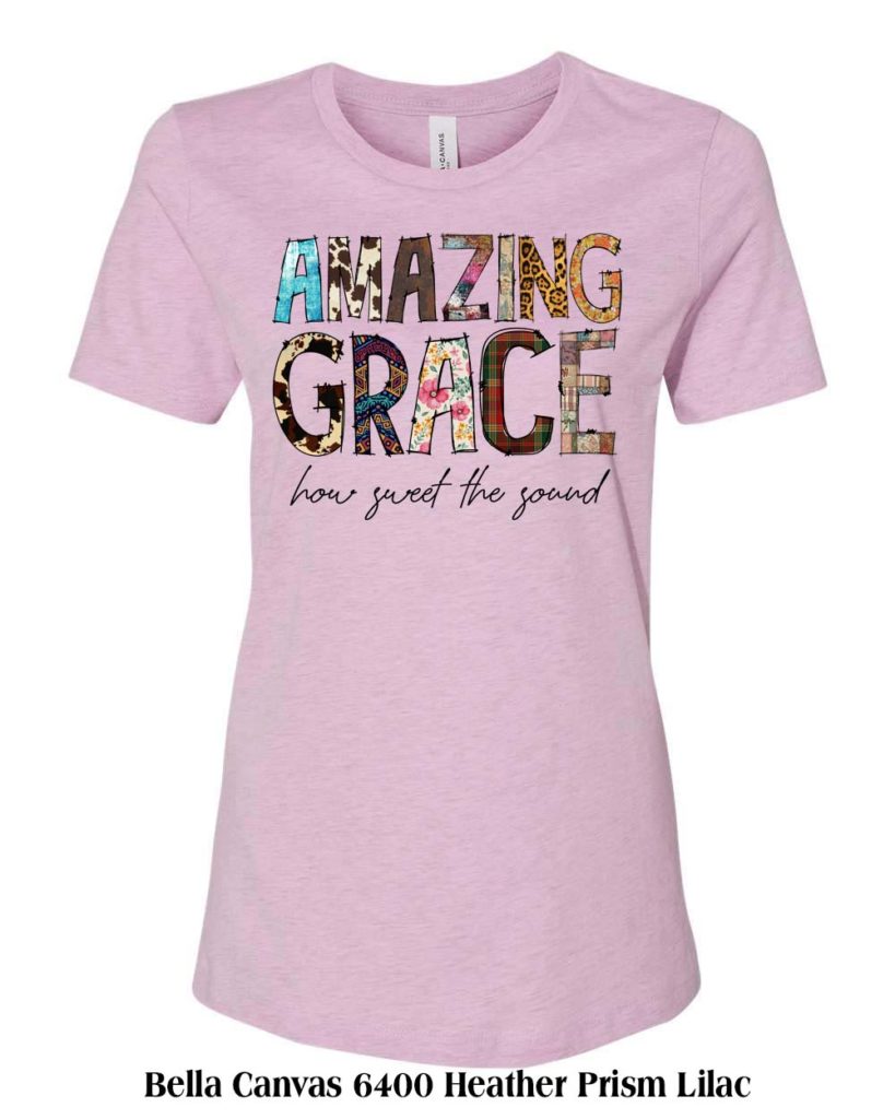 Amazing Grace T-Shirt Heather Prism Lilac